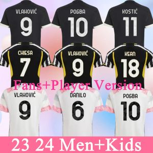 Fans Player Soccer Jerseys 22 23 24 Home Away MILIK DI MARIA VLAHOVIC KEAN POGBA CHIESA McKENNIE LOCATELLI Football Shirt 2023 2