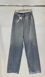 Il trasporto Libero 2024 Azzurro Dritto Bottoni Allentati Jeans da Donna Designer Pantaloni in Denim da Donna 31721