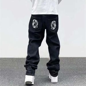 Męskie dżinsy ropa pies nadruk streetwear men Hip Hop workowate spodnie Y2K ubrania proste luźne gotowe dżinsowe spodnie pantelones vaquerosmens Winter01 550