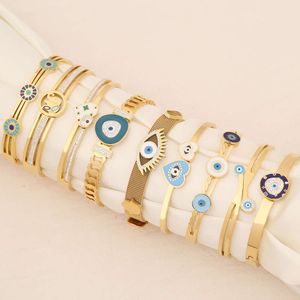 Jewelry Personalized New Oil Dropping Eye Temperament Stainless Steel Fashion Bracelet B391