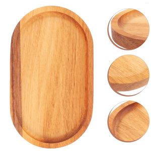 Plates Oval Tray Wood Trays Small Fruit Serving Desktop Simple Shape Wooden Decorative Home