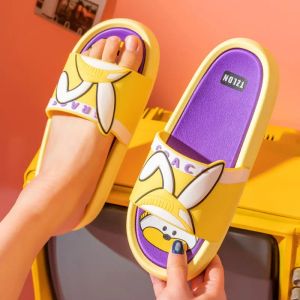 Boots Women Men's Summer Slippers Cartoon Rabbit Beach Slide Sandals Flip Flops Nonslip Thick Soled Couple Home Indoor Bath Shoes