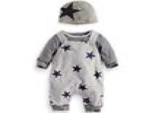 Bebek 6m ila 3 yıl uzunluğunda Star Giyim Setleri Boysgirls Bahar Giyim Hatshirtsuspender Pantolon Sonbahar Butik Kumaş7983540