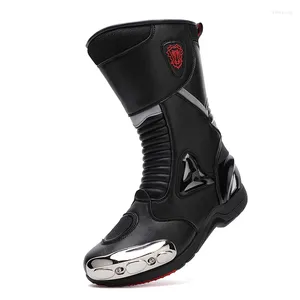 Sapatos de ciclismo botas de motocicleta homens moto equitação verão respirável moto chopper cruiser touring tornozelo