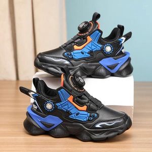 أحذية Walking Boys Sports 152 Fashion Children Casual Sneaker Pu Leather من 6 إلى 12 عامًا منصة الرسوم المتحركة للبنين 761 Caron 71