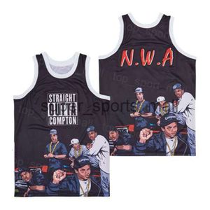 Moive Basketball Nwa Jersey prosto Outta Compton Men Team Zielony oddychający sport