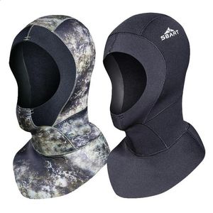 m Neoprene Capuz de Mergulho com Ombro Equipamento de Caça Submarina Chapéu de Inverno Snorkel Swim Cap Quente Chapéu de Surf Chapéu de Mergulho 240304