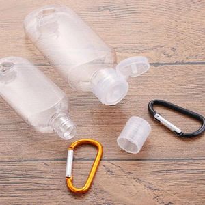 Storage Bottles Quality Travel With Hook Key Ring Plastic Transparent Hand Soap Bottle Refillable Spray Cosmetic Container