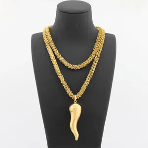 Pendant Necklaces Map Of Africa With 100cm Chain Women Men Big Size Gold Plated Neckalce Dubai African Fashion Jewelry Accessory