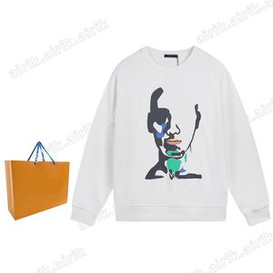 Mens Hoodies Designer Sweater Womens Knitting Round Neck Fashion Letter Black Longeeved Pullover Overdimensionerad Blue Top T-shirt