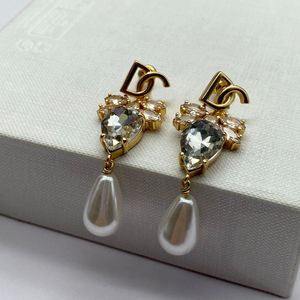 2024 New pendant pearl diamond earrings fashion master boutique jewelry
