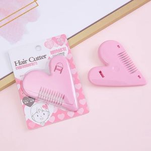 Trimming Artifact Trimmer Peach Heart Double-sided Hair Comb Trimmer Bangs Self-service Trimmer Cute and Portablefor Double-sided Hair Comb Trimmer