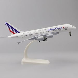 Metal Airplane Model 20cm 1 400 francuski A380 Metalowa replika stopu Aviation Symulacja dziecięca Dekoracja prezentu urodzinowego 240307