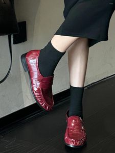 Sıradan Ayakkabı Daireleri Moda Kadınlar 803 Loafers Dance Siyah Beyaz Altın Kırmızı Sığ Kaymaz Mary Janes Düz Düşük Topuklu Sonbahar Kış Ofisi 39