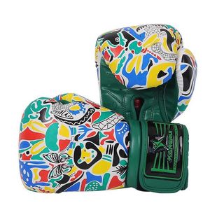 Equipamento de proteção Luvas de boxe para homens artes marciais sparring luvas de boxe de couro para muay thai saco de pancadas treinamento de combate kickboxing yq240318