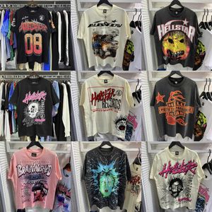 Designer Hellstar Shirt Mens T-shirts Short Sleeve Tee Tops Rapper Washed Heavy Craft Womens High Quality Streetwear Hip Hop Fashion t Shirt Hell Star Shirts