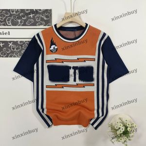 xinxinbuy Maglietta da uomo firmata Tee 2024 Italia Fiamma lettera ricamo 1854 manica corta in cotone da donna grigio nero bianco rosso S-XL