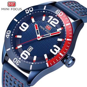 MINI FOCUS Men's Sports Watch Japanese Movement Calendar Night Light Waterproof 0155G