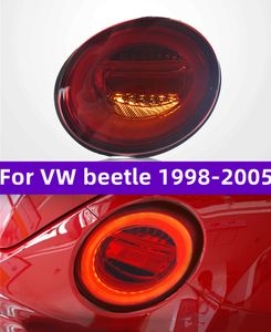 VWビートル用のカーテールライト1998-2005 LEDテールライトDRLリアランプターンシグナルリバースブレーキアクセサリー