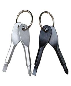 EDC Outdoor Multifunktions-Taschen-Mini-Werkzeug-Schraubendreher mit Schlüssel, rostfreier Schlüsselanhänger5919890