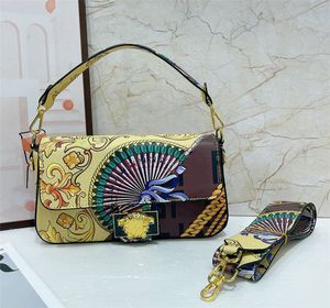 Bolsa de mão feminina luxuosa, bolsa de mão crossbody de ombro, desenho colorido, bolsa tote de noite