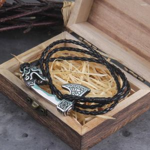 Link pulseiras jóias masculinas machado envoltório viking pulseira acessórios de couro cor prata machado artesanal pirata para masculino