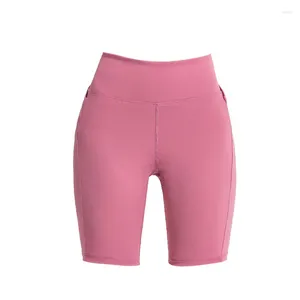 Kvinnors shorts 2024 Kvinnor Yoga Hög midja Sport Höft Mjuk fitness snabb torr löpande Mage Control Workout Gym Pants L05