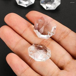 Żyrandol Crystal 20 mm przezroczysty ośmiokątny koralikowy wisior szklany sztuka pryzmat fasetowane DIY Akcesoria domu do dekoracji ślubnej