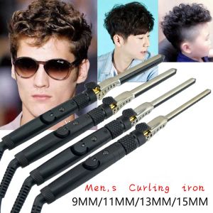 Irons Men s Hair Iron Ceramic Hair Curlers Small Size With Short t Hair Black Corrugated Curling Iron For Hair Universal Voltage Black