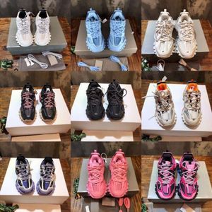 Paris 3.0 Daddy Shoes Track Outdoor Belenciaga Thick Sole Elevated Shoes LED Light Couple Shoes for Men and Women
