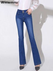 Women's Jeans Oversized Slim Flare Denim Pants Women Streetwear High Waist Pantalones Skinny Jeans Casual Vaqueros Stretch Cowboy TrousersC24318