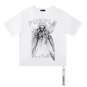 2024 purple T Shirt Mens designer T-Shirts Men Unisex Casual Short Sleeve Purple print Hip Hop street short Tee