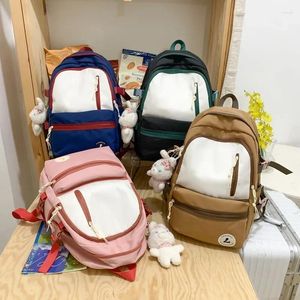 Sırt çantası gündelik üniversite öğrencisi büyük kapasite basit orta lise kızlar seyahat okul çantası toptan satış