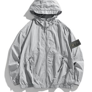디자이너 재킷 스톤 이슬람 배지 나침반 재킷 재킷 셔츠 방수 금속 코트 나일론 낚시 등산 마모 코트 남성 패션 887