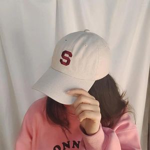 Ball Caps Hip-Hop Simple Spring Summer Unisex Letter S Sport Women Baseball Cap Sun Hat Korean Style