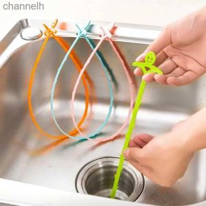 Other Household Cleaning Tools Accessories 51cm Sink Pipe Dredging Drain Cleaner Sticks Clog Remover Snake Kitchen Bending Tool 240318