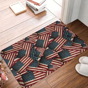 Tappeti Tappetino per camera da letto Stile patriottico grunge Tappeto con bandiera americana Tappeto per la casa Zerbino per soggiorno Decor