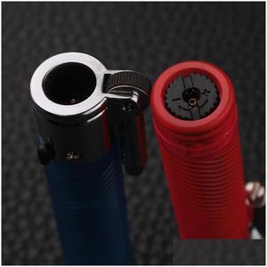 Lighters New Arrival Creative Individual Torch Cylindrical Transparent Lighter Open Fire Small Grinding Wheel Cigar Drop Delivery Home Dhvgl