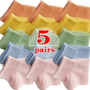 Women Socks Spring Summer Ankle Womens Female Girls Soft Candy Color Cotton Casual Fashion Simple Soild Colors Short