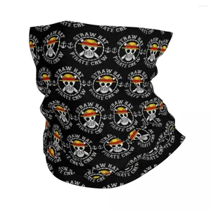 Bandanas chapéu de palha tripulação shanks mangá japonês presente fã cartaz bandana pescoço gaiter proteção uv lenço rosto capa headwear tubo balaclava