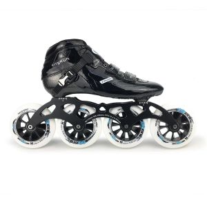 Schuhe jk Cityrun Professionelle Geschwindigkeit Inline Rollschuh Skates Kohlefaser Boots MPC Räder Rennspeed Speed Skating Schuhe SH66