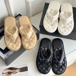 Lyxdesigner tofflor, förstklassig bild, kvinnors flip flops, sommarsandaler, platta skor, metallblommor, kärleksläder strandskor, semesterskosor lådor