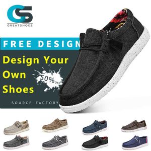 HBP bez marki Greatshoes Shopify Sprzedawca Buty swobodne dżinsy pour hommemens skórzany poślizg na sznurku butów butów