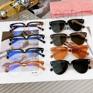 Sunglasses Designer 2024 Glasses Poster Style Half Frame Sunglasses Cat Eyes Fashion Eyeglasses Frame Men's and Women's Sun glasses OVBY