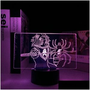 Luci notturne X Ilight Feitan Lampada Negozio di articoli da regalo Luce a led per bambini Arredamento camera da letto Luce notturna Compleanno Acrilico 3D Consegna a goccia Illuminazione In Dhrvw