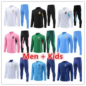 22 23 24 Herren Kinder Fußball-Trainingsanzug Trikotset Fußball-Sets 2023 2024 Argentinien Herren Fußball-Trainingsanzug Trainingsanzüge Jacke Chandal Futbol Survêtement