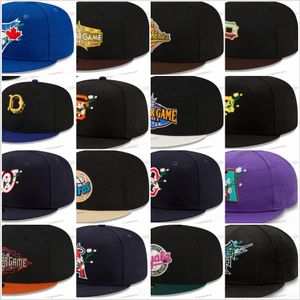 2024 Men's Baseball Fitted Hats Black Atlanta peachtree Sport Full Closed Designer Caps sakura Angeles baseball cap Chapeau Stitched Pached on side Jan30-015