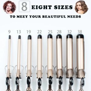 Ferri da stiro 2023 New Real Electric Professionale Ceramica Bigodino di capelli Bellezza Curling Iron Roller Riccioli Bacchetta Waver Strumenti per lo styling di moda