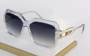 Vintage Square Solglasögon 623 Crystal Goldgrey Shaded Cchiali da Sole Unisex Sun Glasses With Box5700198