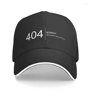 Boll Caps Fashion Error 404 Motivation Not Found Baseball Cap Women Män anpassade justerbara unisex dator geek programmerare pappa hatt hiphop